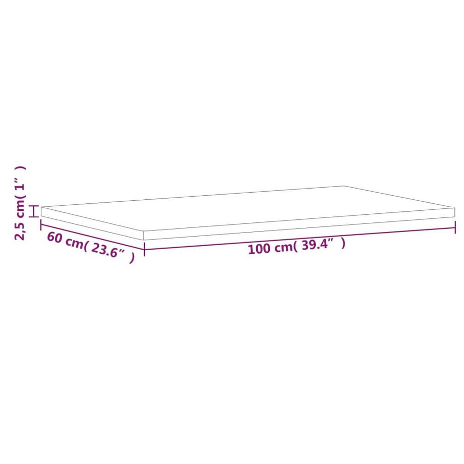 VidaXL Dessus de table bois  