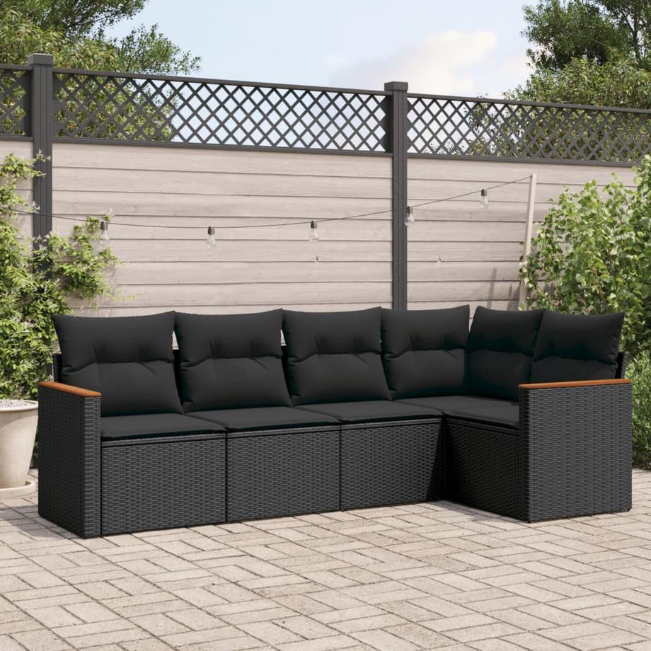 VidaXL set divano da giardino Polirattan  