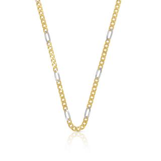 MUAU Schmuck  Collier Figaro Bicolor Gelbgold-/Weissgold 750, 2.9mm, 55cm 