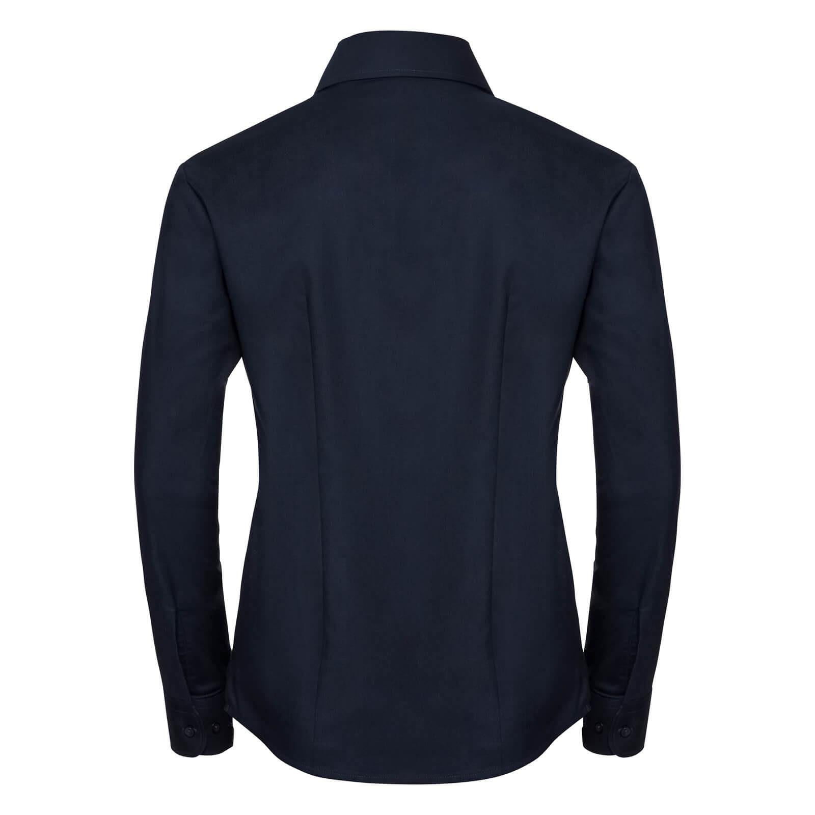 Russell Collection Easy Care Oxford Camicia a Maniche Lunghe  