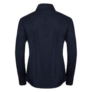 Russell Collection Easy Care Oxford Camicia a Maniche Lunghe  