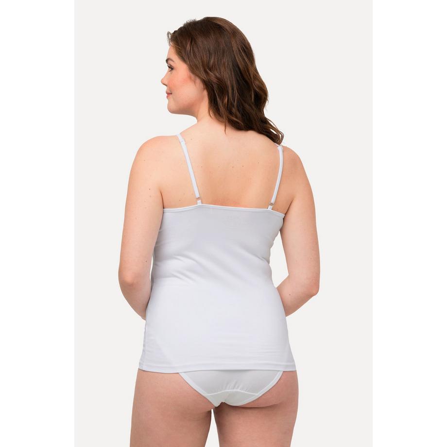 Ulla Popken Canottiera Spalline Sottili Slim Cotone Biologico  