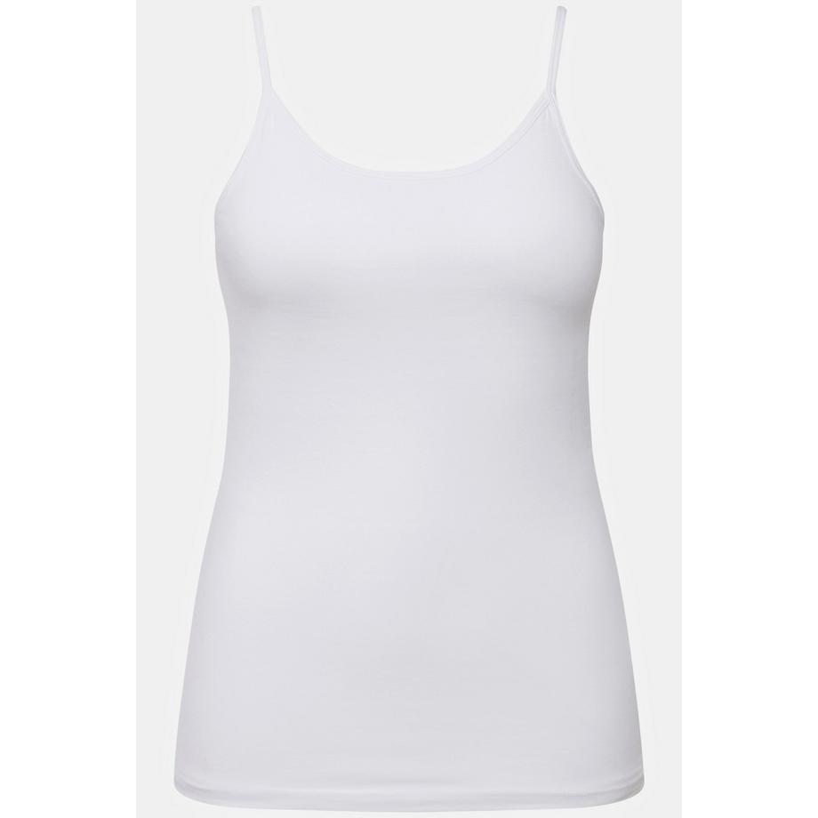 Ulla Popken Canottiera Spalline Sottili Slim Cotone Biologico  