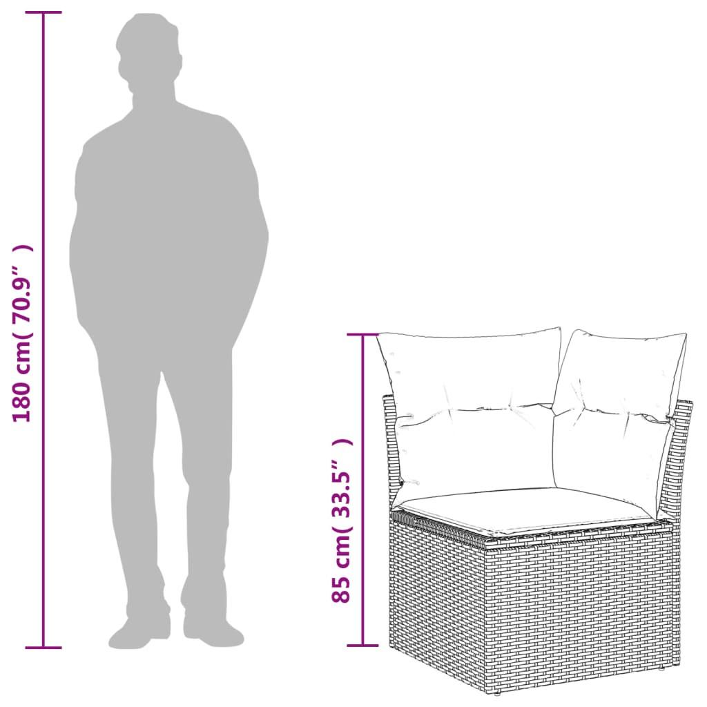 VidaXL Canapé de jardin rotin synthétique  