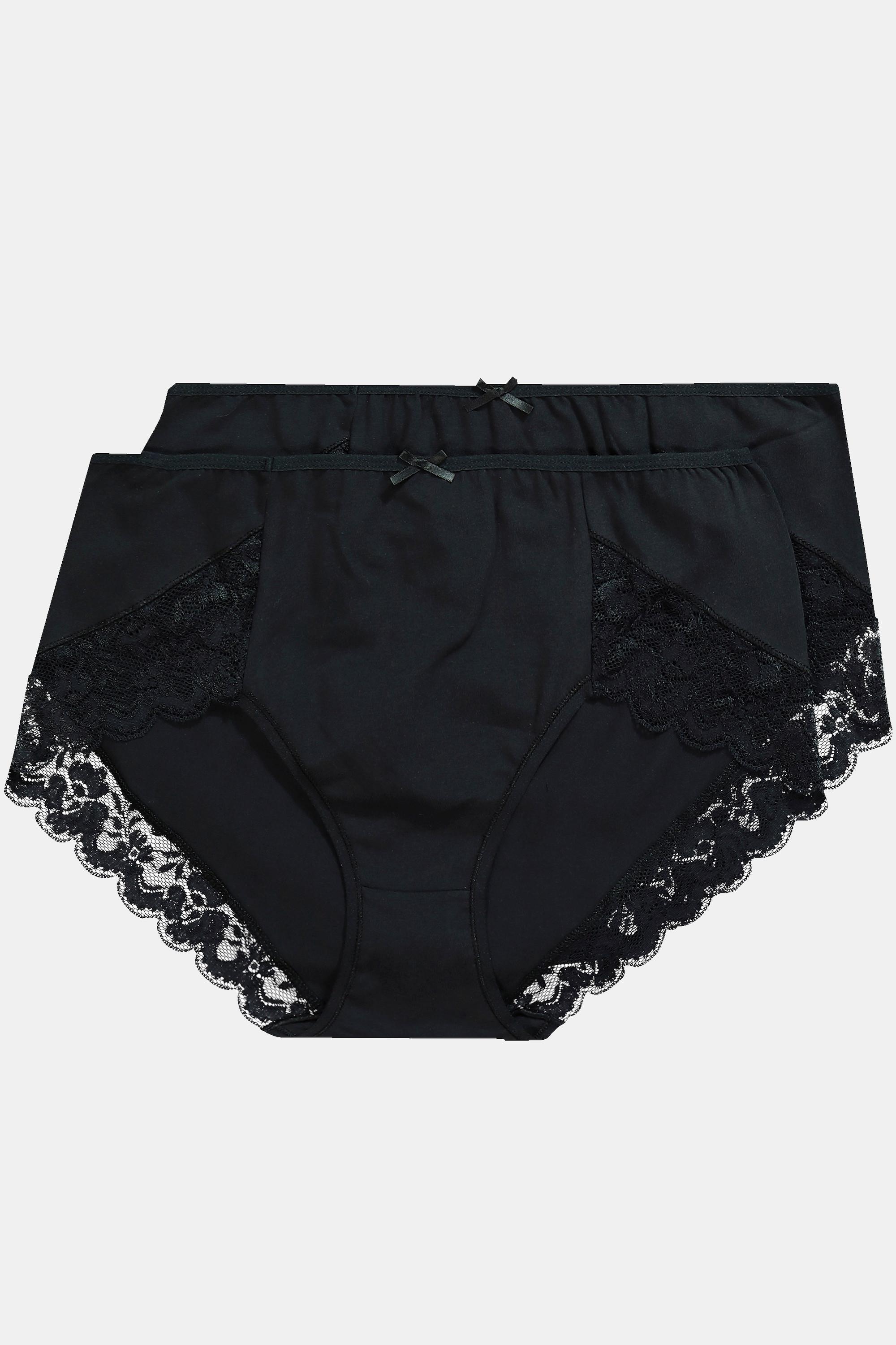 Ulla Popken Culottes hautes lot de 2 dentelle  