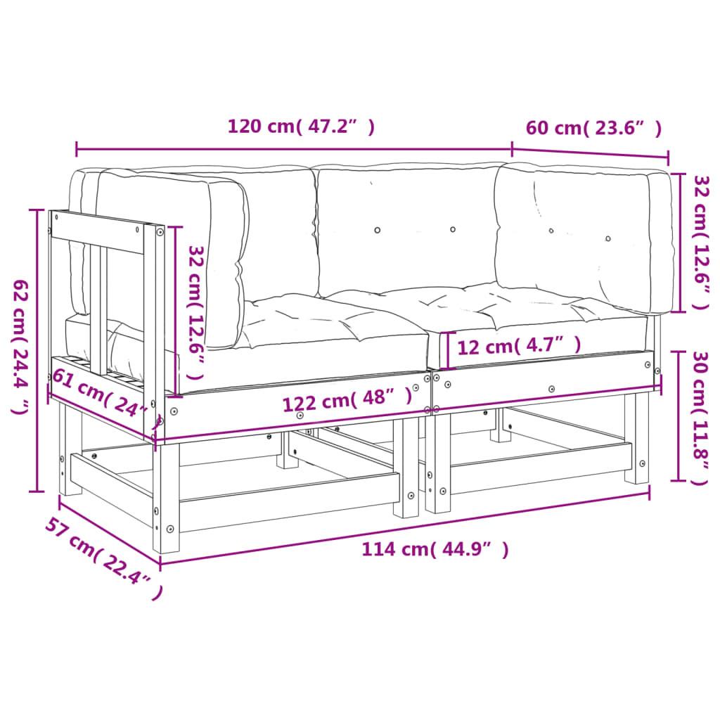 VidaXL Canapé d'angle bois  