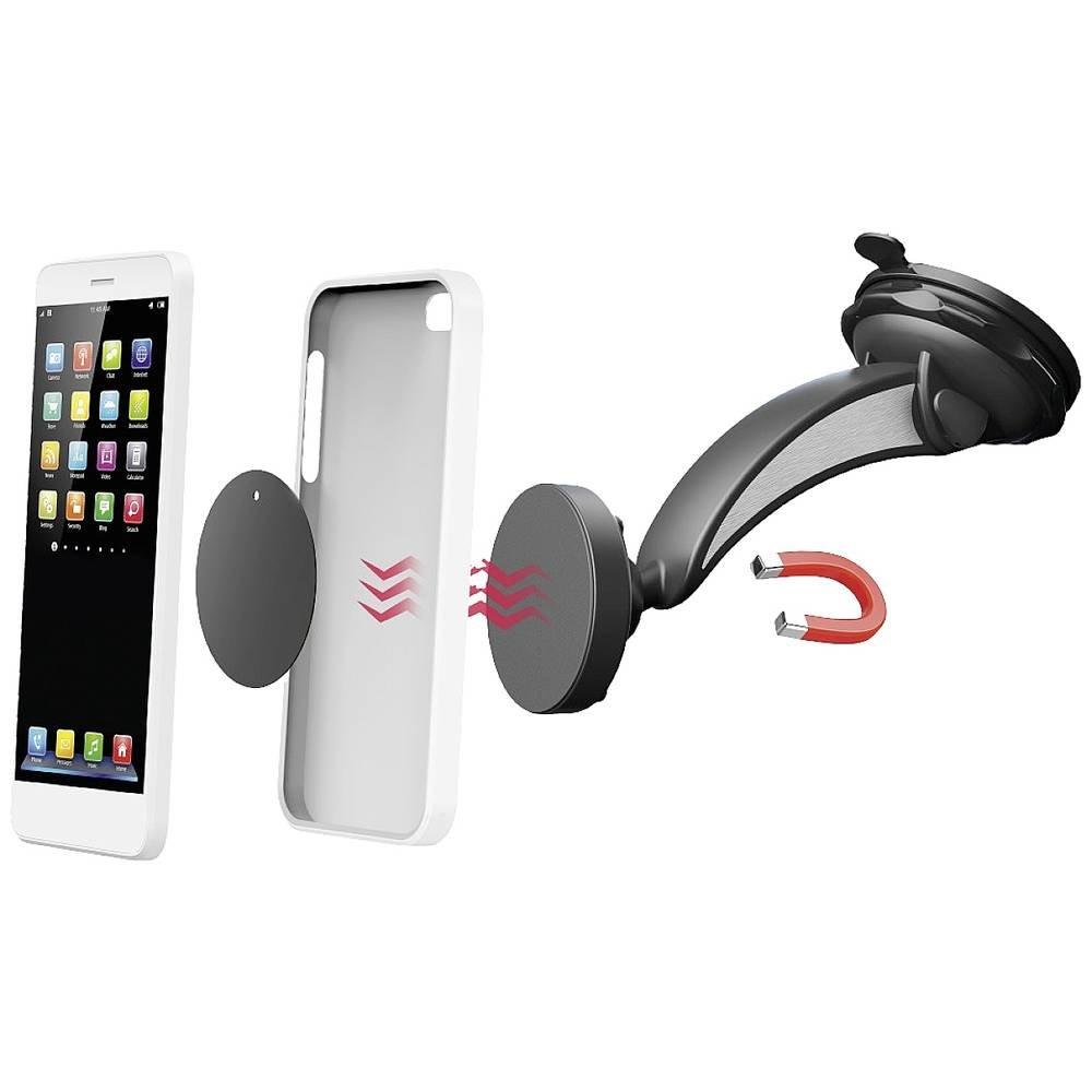 hama  Aimant pour support de téléphone portable automatique avec ventouse, pivotant à 360°, universel 