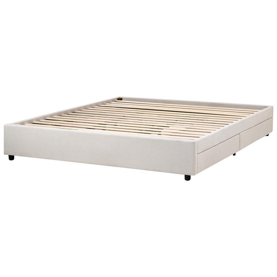 Beliani Letto con cassetti contenitore senza testata en Tessuto  PRADES  