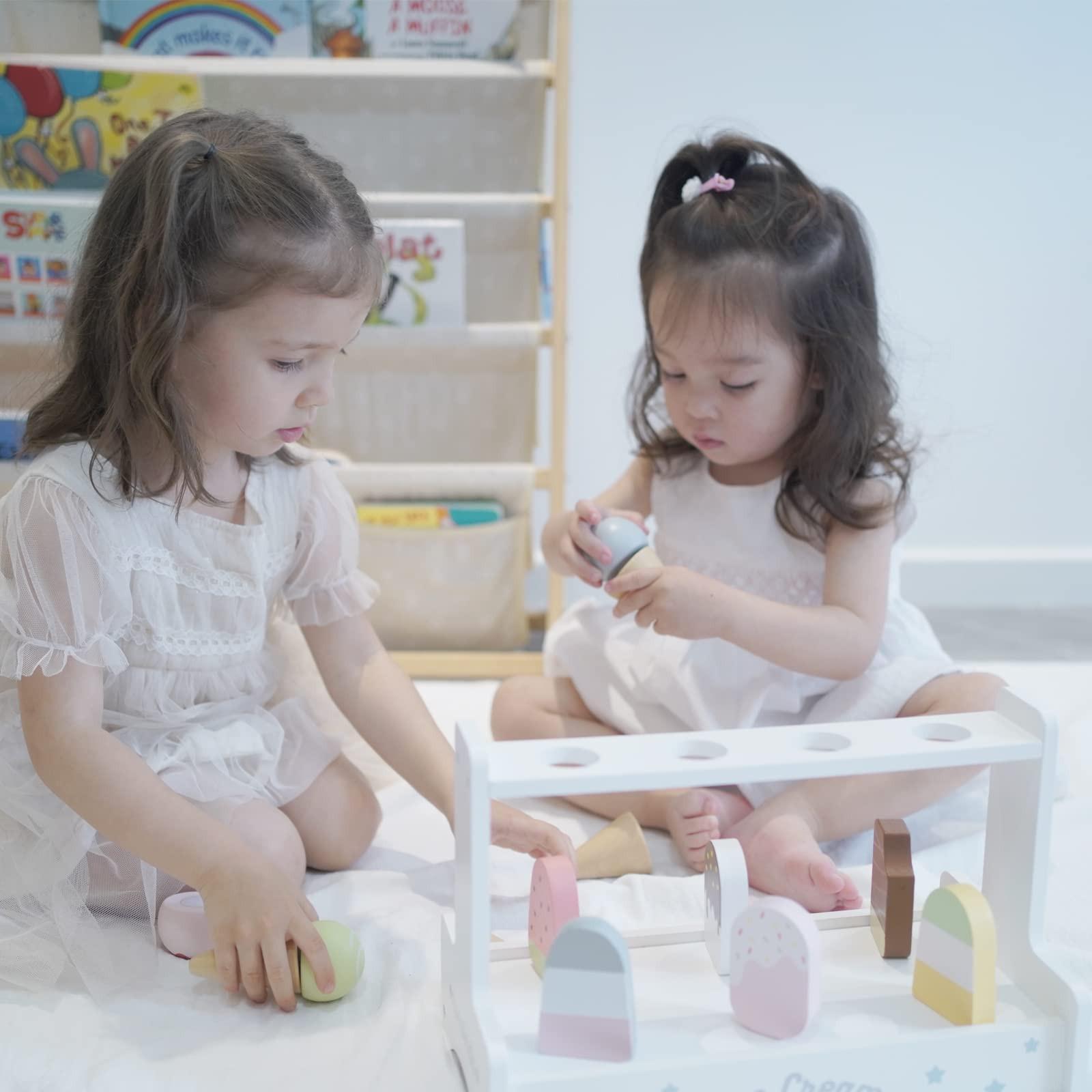 Activity-board  Eiscreme-Set aus Holz Eisdielen-Spielzeug - realistisches Eisdielen-Set für Kinder 