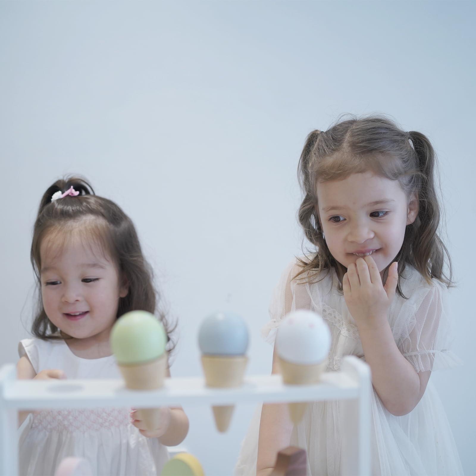 Activity-board  Eiscreme-Set aus Holz Eisdielen-Spielzeug - realistisches Eisdielen-Set für Kinder 