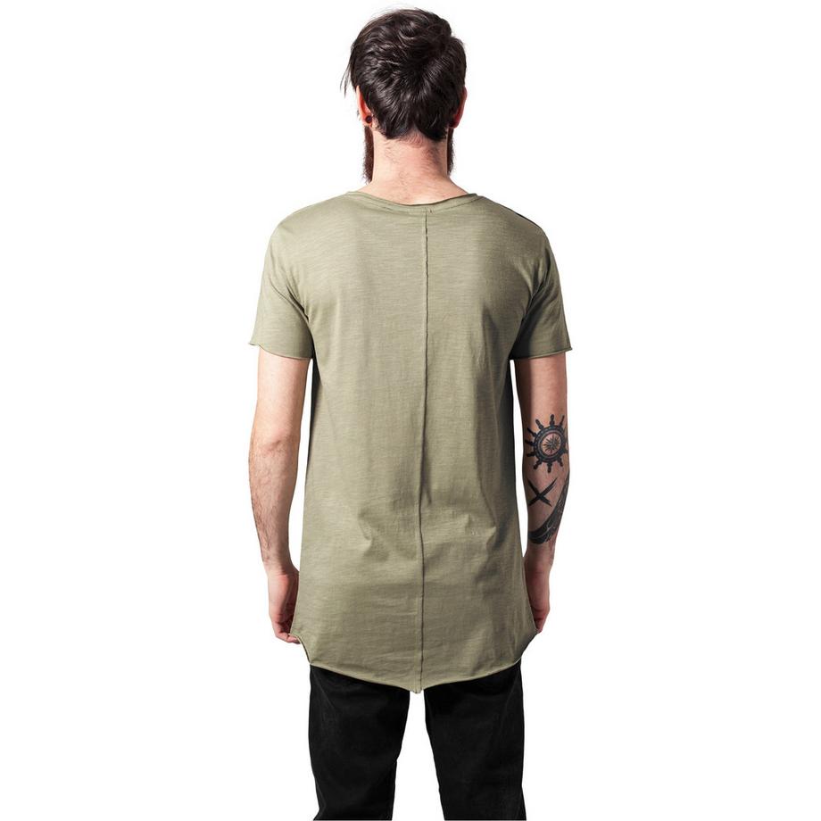 URBAN CLASSICS Long Front Zip T-Shirt  