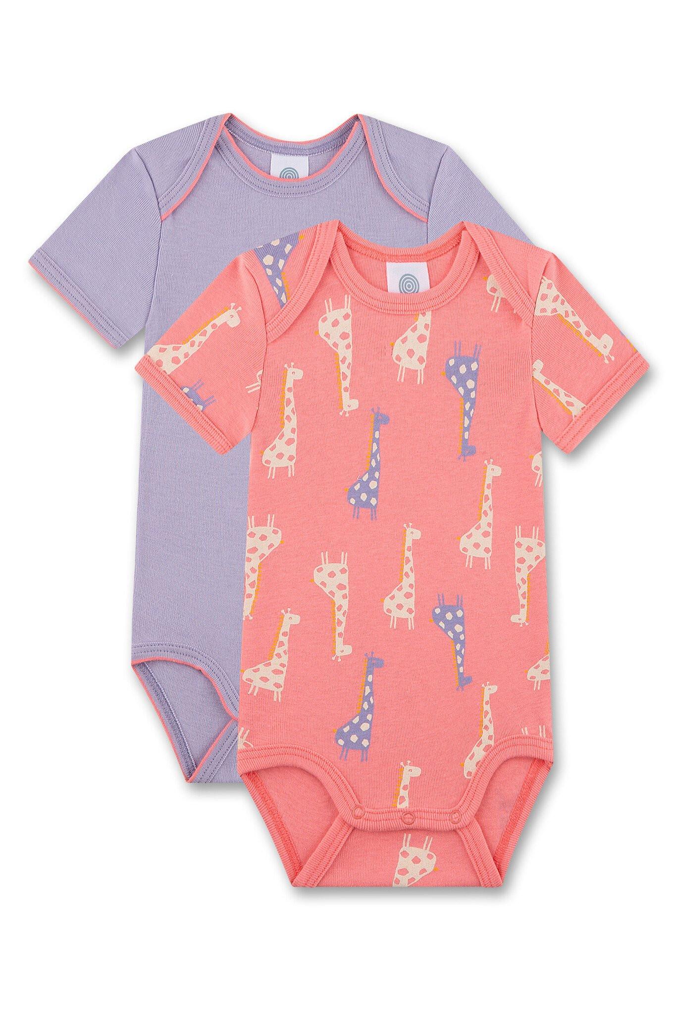 Sanetta  Mädchen Body 2er Pack kurzarm Giraffe 