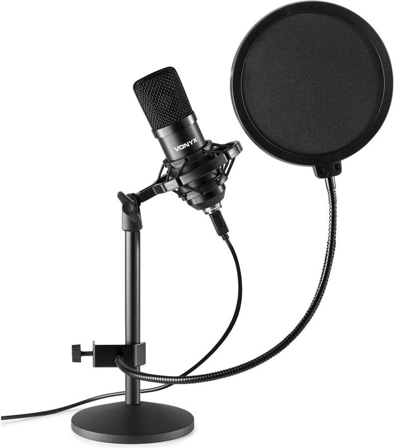 Vonyx  CMTS300 USB-Mikrofon, Tischstativ, Popfilter 