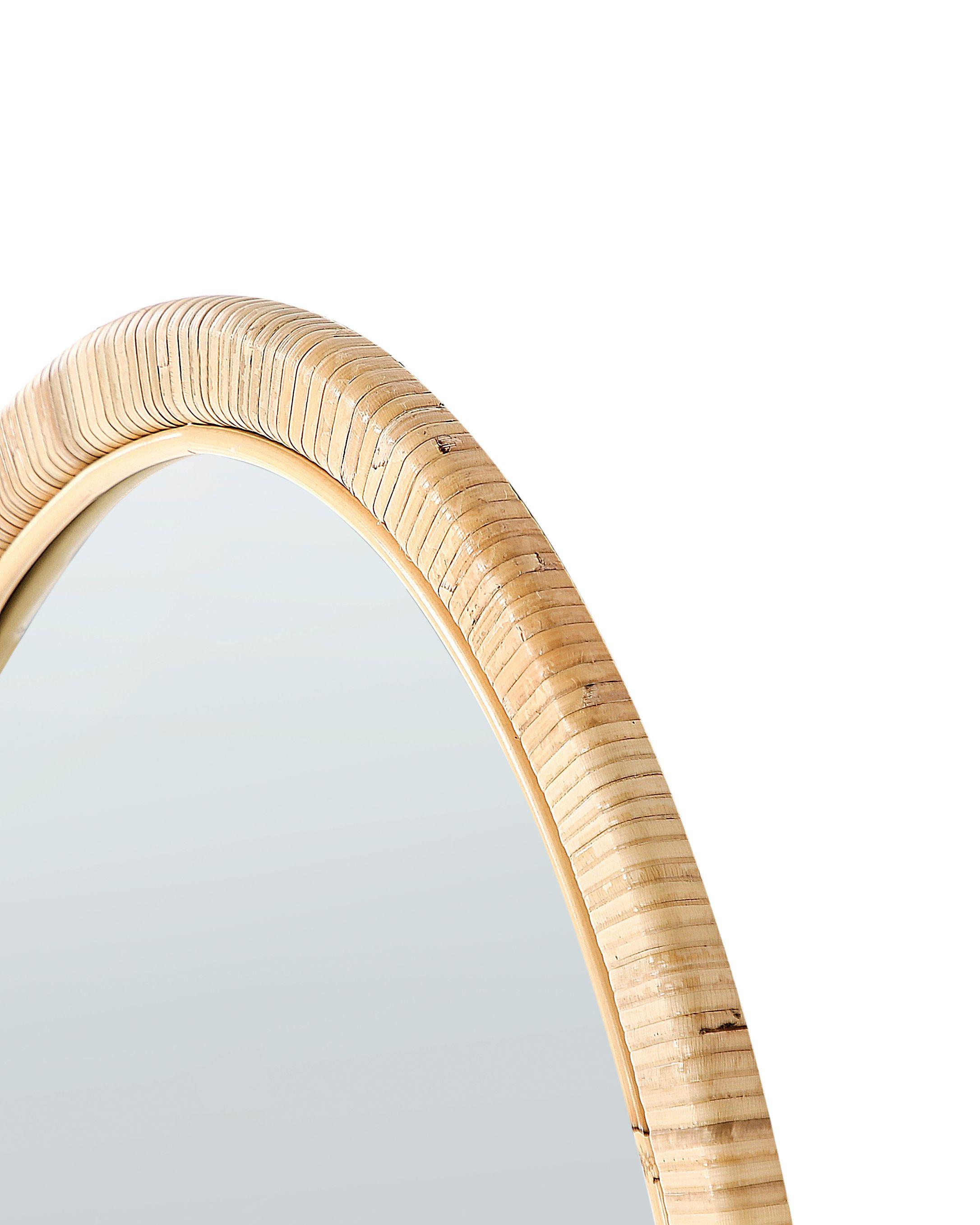 Beliani Wandspiegel aus Rattan Boho FOISSY  