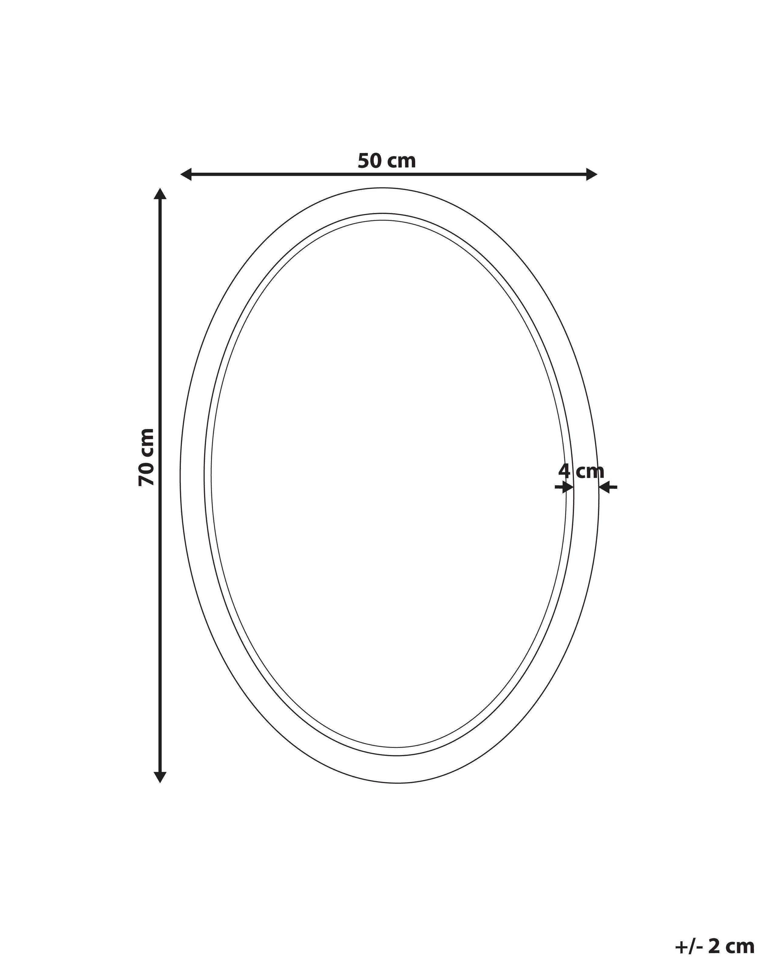 Beliani Wandspiegel aus Rattan Boho FOISSY  