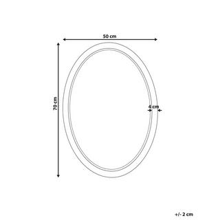 Beliani Wandspiegel aus Rattan Boho FOISSY  