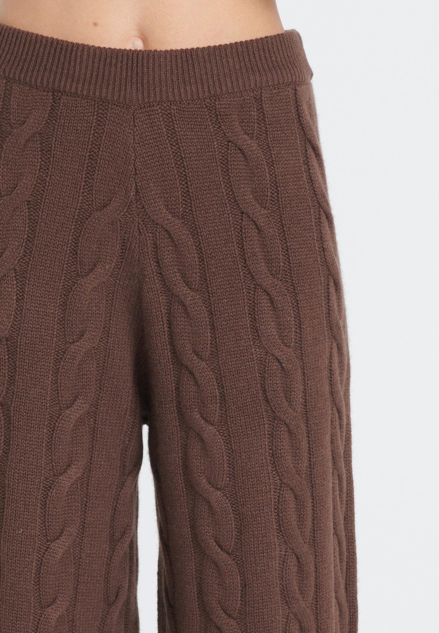 Studio Cashmere8  ZAYA 6 Pantalon maille torsadée 6 fils - 100% cachemire 