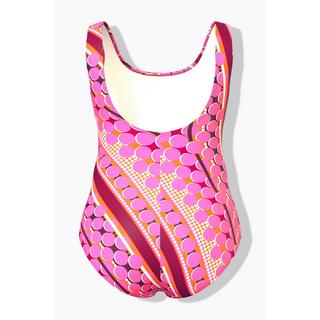 Ulla Popken Maillot de bain à pois sans bonnets souples décolleté rond  