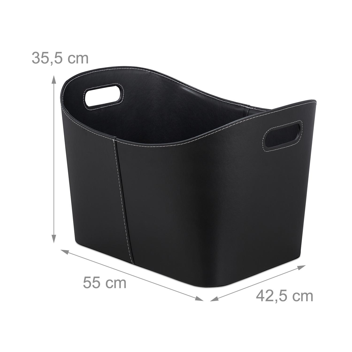 B2X Brennholzkorb ausem Kunstleder  