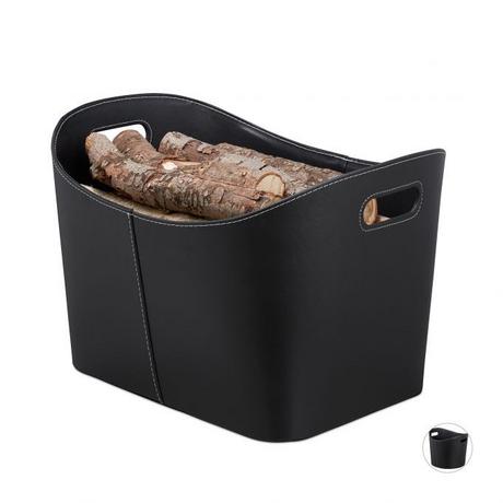 B2X Brennholzkorb ausem Kunstleder  