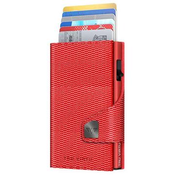 Wallet CLICK & slide Rhombus Coral, rosso