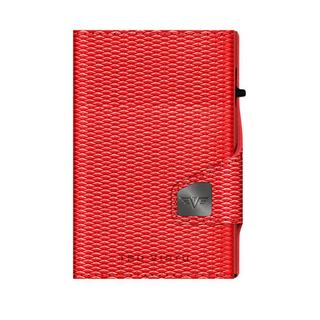 Tru Virtu  Wallet CLICK & slide Rhombus Coral, rosso 