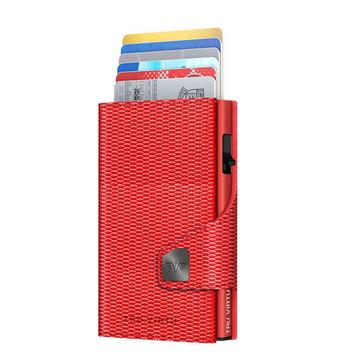 Wallet CLICK & slide Rhombus Coral, rosso