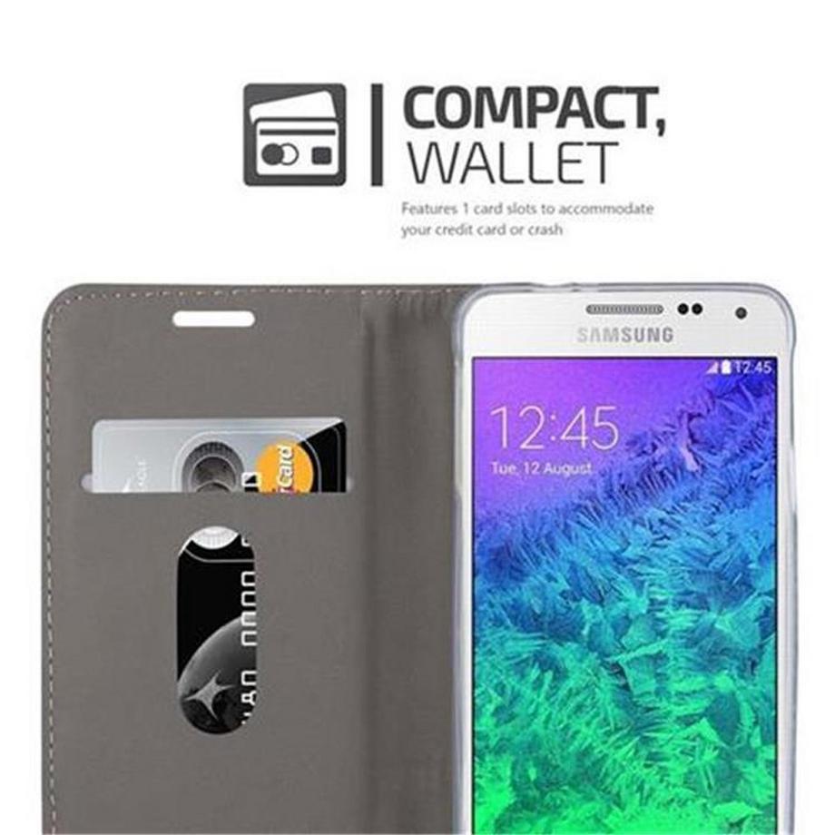 Cadorabo  Housse compatible avec Samsung Galaxy ALPHA - Coque de protection avec fermeture magnétique, fonction de support et compartiment pour carte 