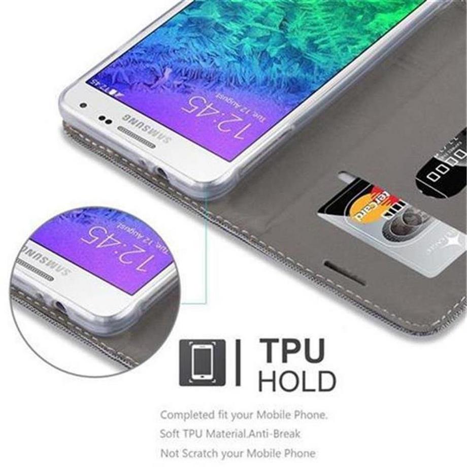 Cadorabo  Housse compatible avec Samsung Galaxy ALPHA - Coque de protection avec fermeture magnétique, fonction de support et compartiment pour carte 