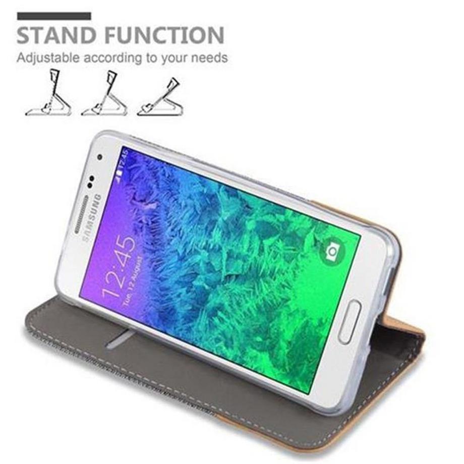 Cadorabo  Housse compatible avec Samsung Galaxy ALPHA - Coque de protection avec fermeture magnétique, fonction de support et compartiment pour carte 