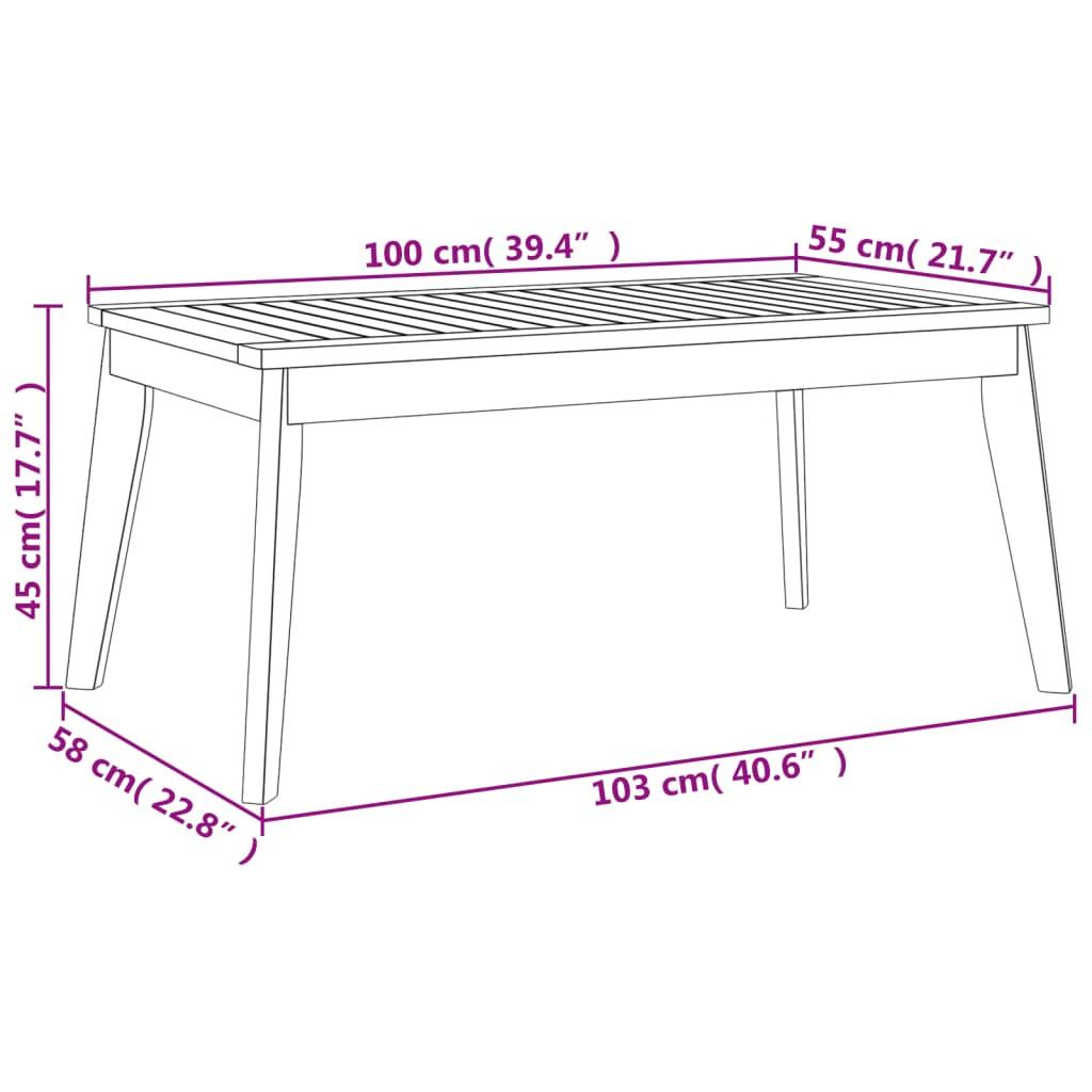 VidaXL Table à manger bois d'acacia  