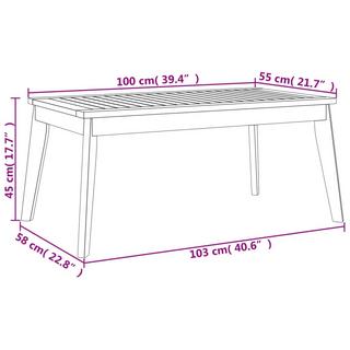 VidaXL Table à manger bois d'acacia  