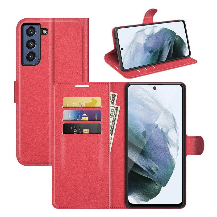 Cover-Discount  Galaxy S21 FE - Etui en cuir coque noir 
