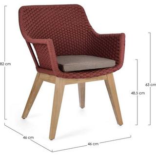 mutoni Fauteuil de jardin Allison Scarlet  