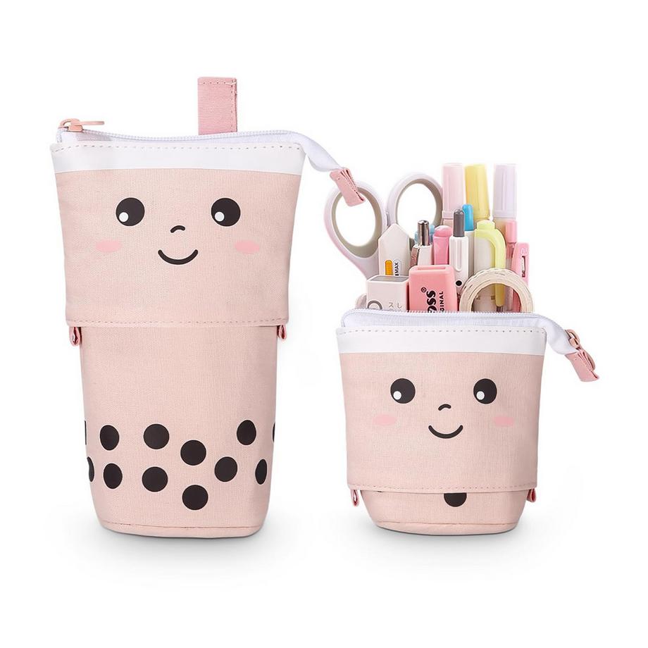 Trousse à crayons zippée, trousse à crayons télescopique, trousse à crayons 2-en-1, adolescent