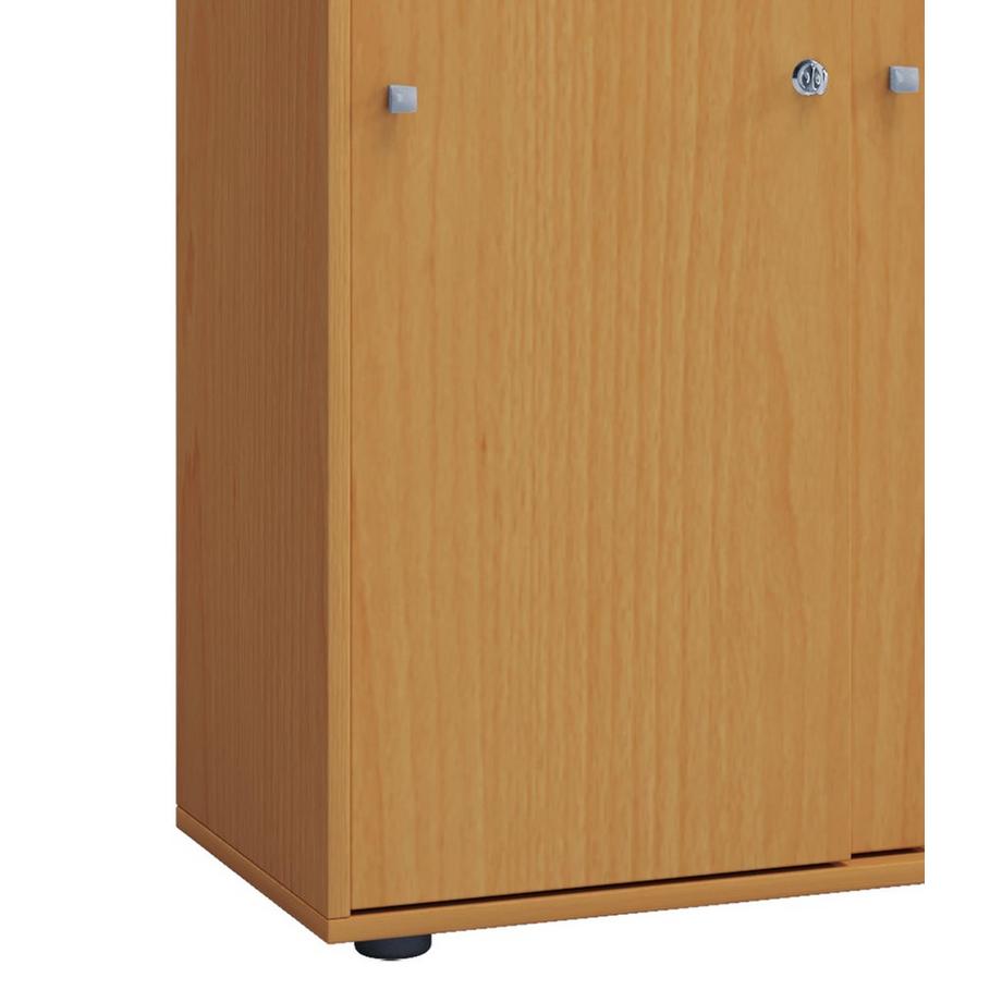 VCM Büroschrank mit 5 Fächern | moderner Aktenschrank mit Schiebetüren | Maße ca. B. 70 x H. 184 x T. 37 cm – Lona 5-Fach  