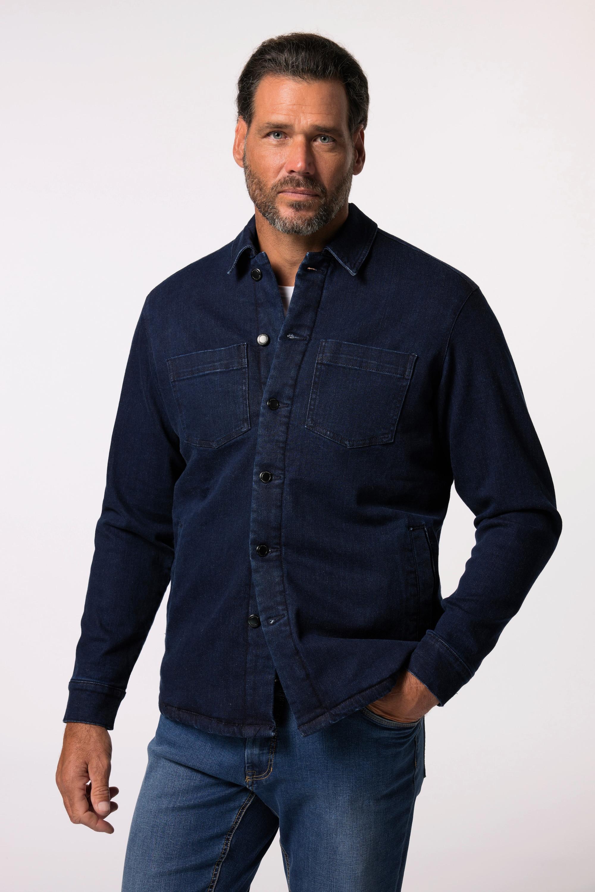 JP1880  Veste en jean doublure en polaire, poches poitrine - jusqu'au 8&nbsp;XL 