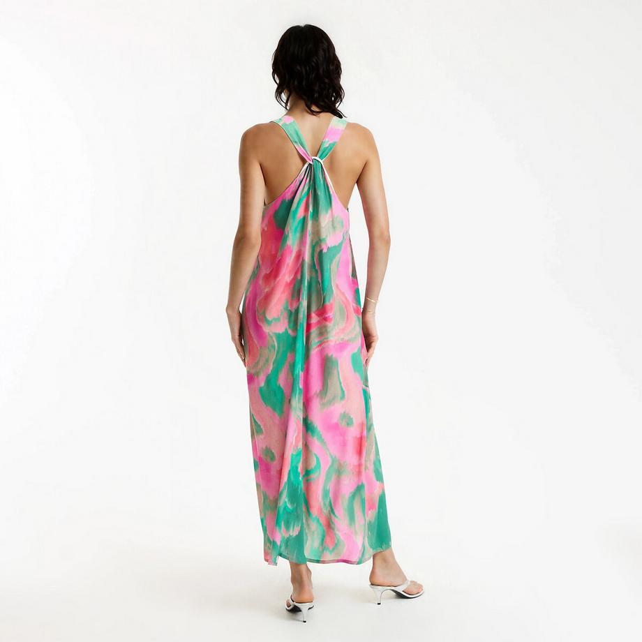 La Redoute Collections Ärmelloses V-Ausschnitt Maxikleid mit Grafikprint  