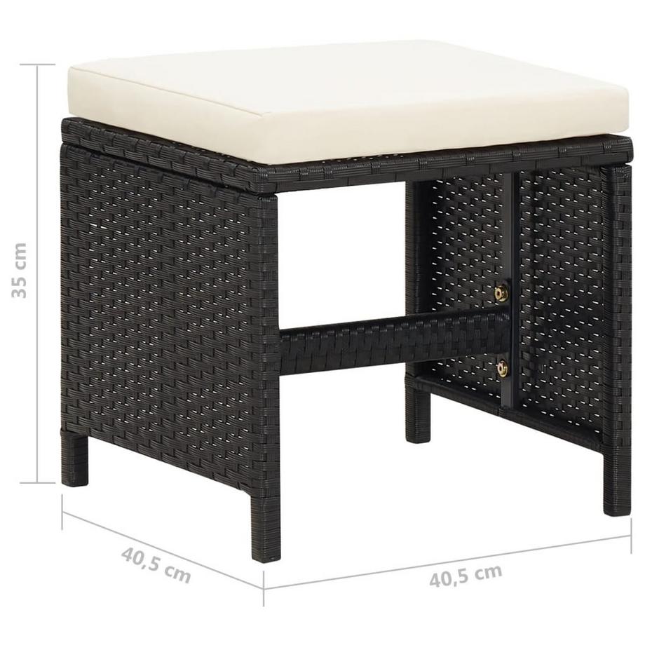 VidaXL Fußhocker poly-rattan  