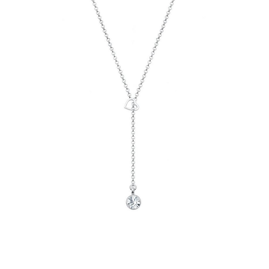 Elli  Collier Femme Coeur Filigrane De Cristal 