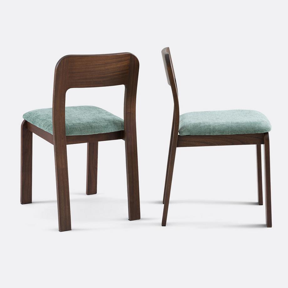La Redoute Intérieurs Lot de 2 chaises rembourrées en orme massif Talet  