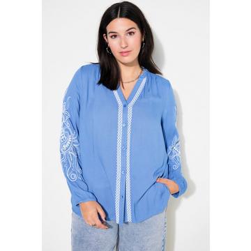 Bluse, Loose Shape, Stickereien,