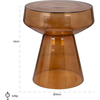 mutoni Table d'appoint Bowen verre 39X43  