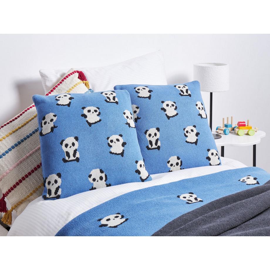 Beliani Lot de 2 coussins décoratifs en Coton Moderne TALOKAN  