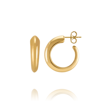 Kreolische Ohrringe FORMES aus goldenem Silber
