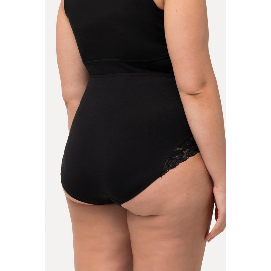 Ulla Popken Bellieva Culotte Taille Haute Empiècement Sur Le Ventre Coton Bio  