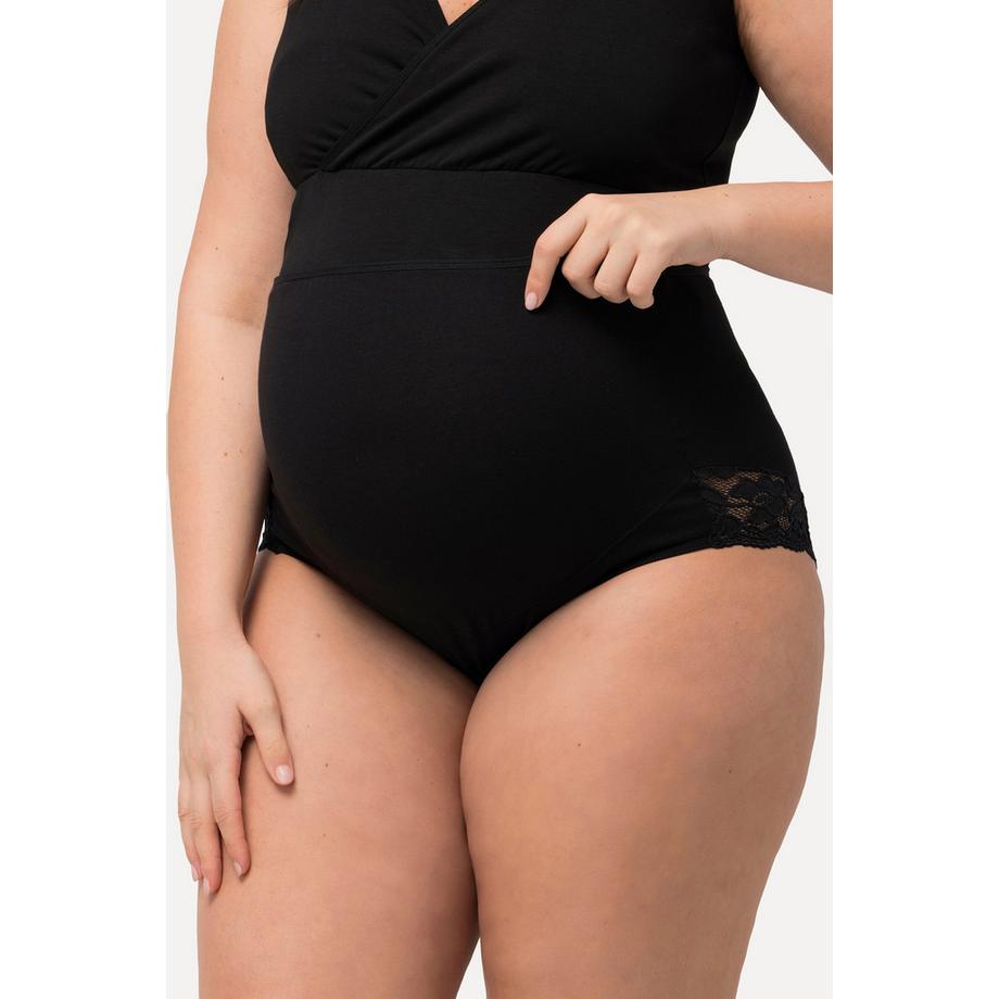 Ulla Popken Bellieva Culotte Taille Haute Empiècement Sur Le Ventre Coton Bio  