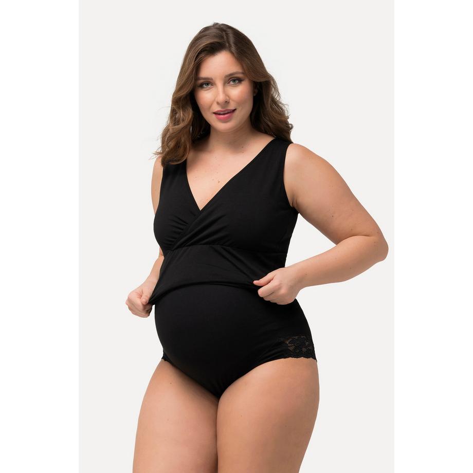 Ulla Popken Bellieva Culotte Taille Haute Empiècement Sur Le Ventre Coton Bio  