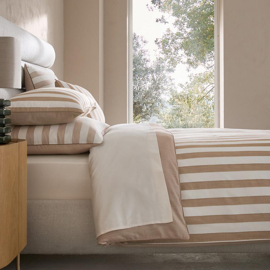 AM.PM Bleuenna Housse de Couette Percale Rayée  