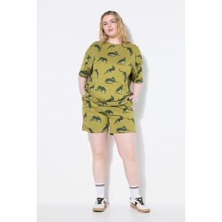 Studio Untold Pigiama Corto Due Pezzi Stampa Leopardo Oversize  